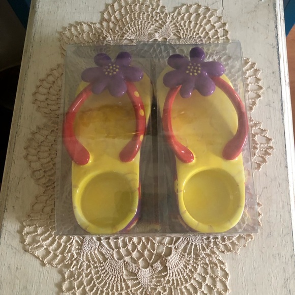 Other - Ceramic Flip Flop Tea-light Holders